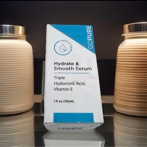 GoPure Hydrate & Smooth Serum, Triple Hyaluronic Acid, 1 Oz